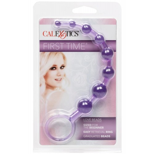 Фиолетовая анальная цепочка First Time Love Beads