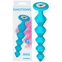 Анальная цепочка с кристаллом Emotions Chummy Turquoise