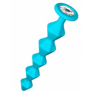 Анальная цепочка с кристаллом Emotions Chummy Turquoise Анальная цепочка с кристаллом Emotions Chummy Turquoise (иной угол)