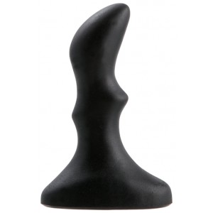 Анальная втулка с рельефом Small Ripple Plug Black Анальная втулка с рельефом Small Ripple Plug Black (иной угол)