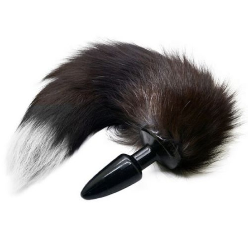 Анальная пробка из силикона с бурым хвостиком