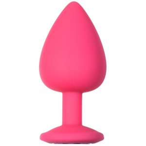 Анальная пробка Emotions Cutie Large Pink Dark Purple Crystal (иной угол)