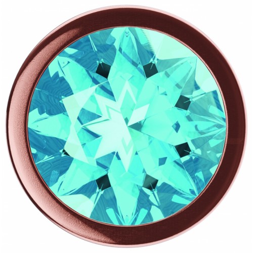 Анальная пробка Diamond Topaz Shine L розовое золото