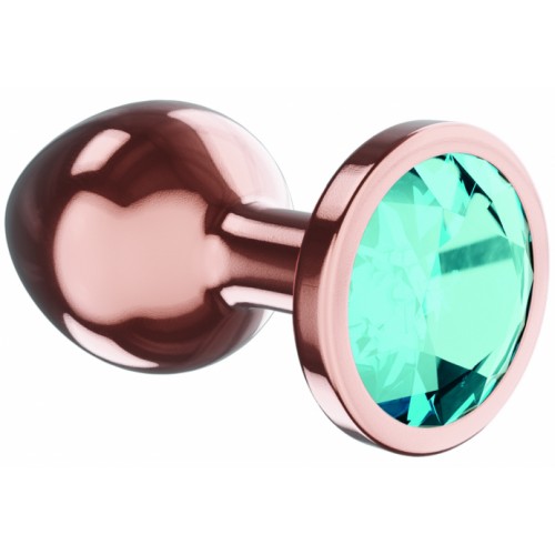 Анальная пробка Diamond Topaz Shine L розовое золото