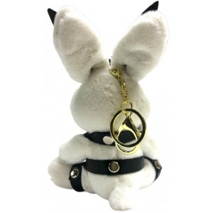Игрушка-брелок БДСМ зайчик в портупее 18 см (иной угол)