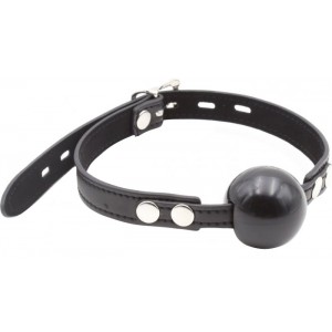 Черный кляп из силикона 4 см Черный кляп из силикона 4 см (иной угол)