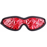 Маска с закрытыми глазами красно-черная на резинке