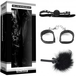 Набор для ролевых игр Deluxe Bondage Kit (кляп, наручники, тиклер)