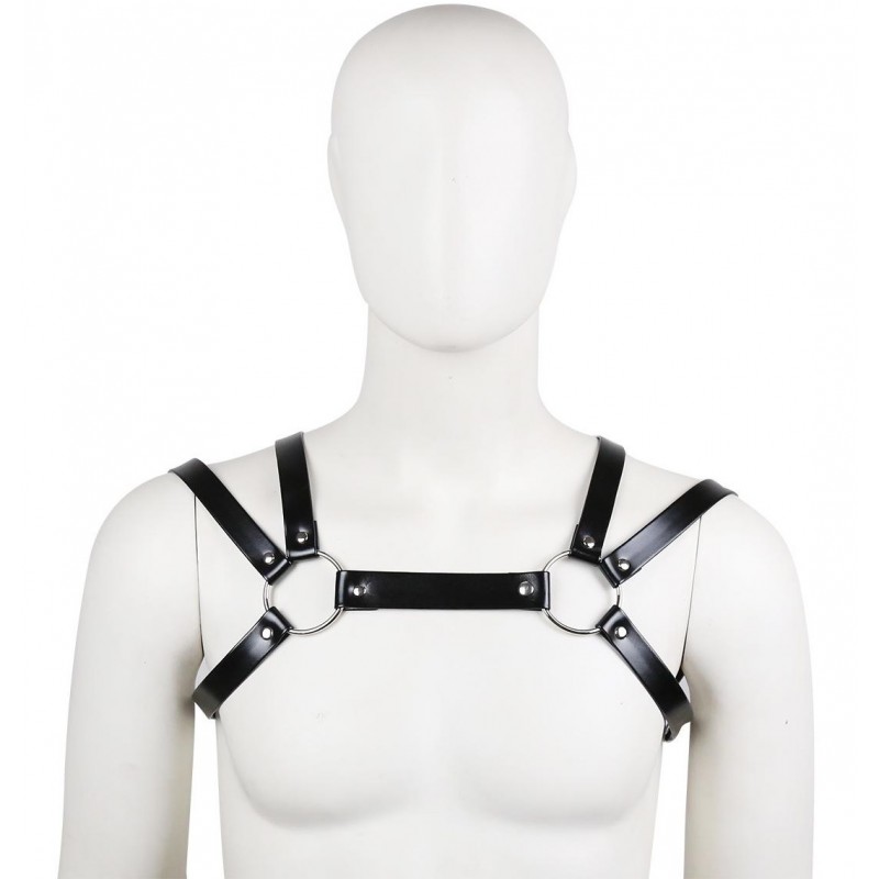 Соблазнительная кожаная портупея на плечи