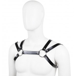 Соблазнительная кожаная портупея на плечи (иной угол)