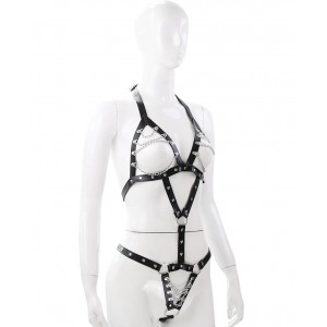 Бондажная боди-сбруя с цепочками (иной угол)
