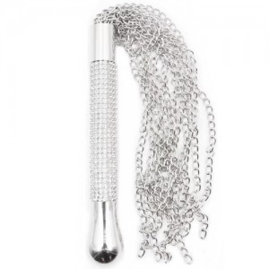 Металлическая плеть со стразами 44 см (иной угол)