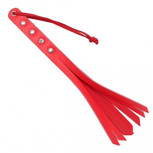 Плеть-пэдл красная из искусственной кожи 26 см