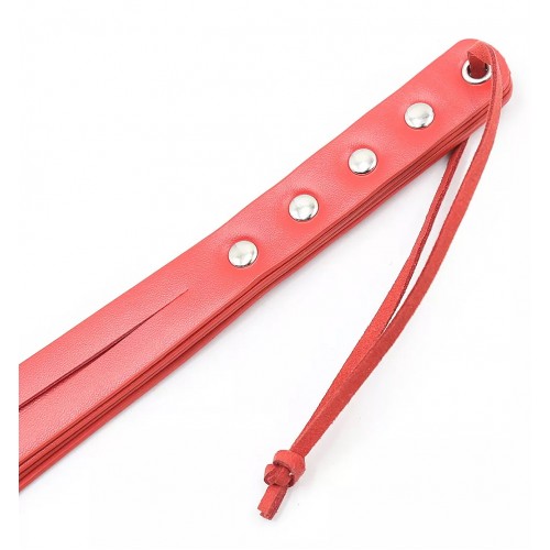 Плеть-пэдл красная из искусственной кожи 26 см