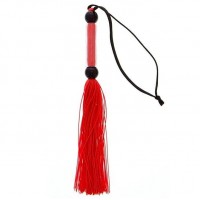 Небольшая плеть-флоггер красного цвета