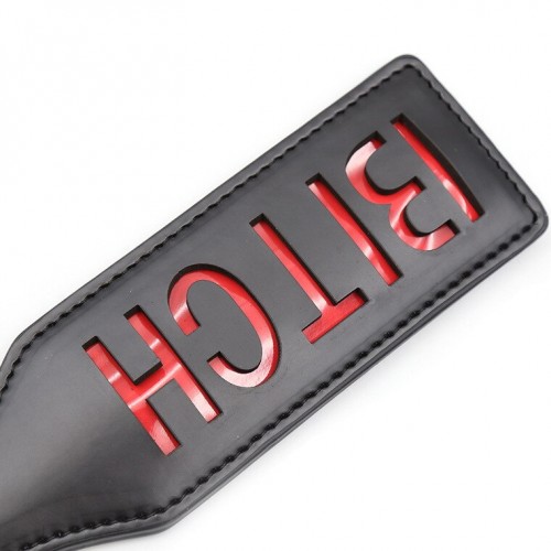 Черный пэдл с красной надписью