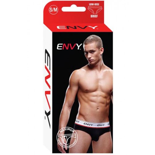 Мужские трусы-брифы на широкой резинке Envy черные S/M