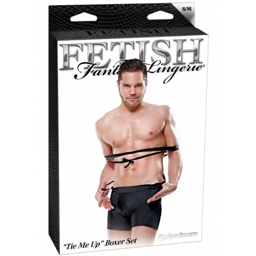 Мужские боксеры для узника Fetish Fantasy Tie Me Up S/M черные
