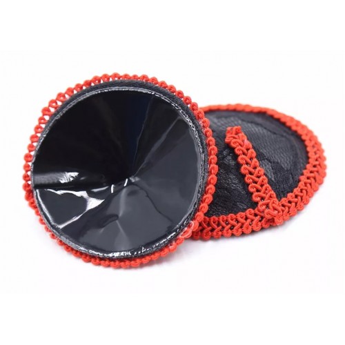 Чёрно-красные кружевные пэстисы