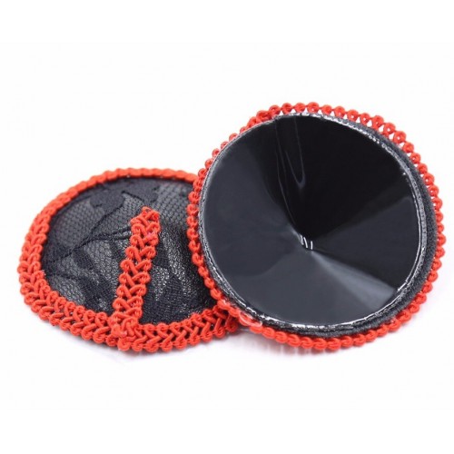 Чёрно-красные кружевные пэстисы