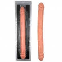 Двухголовый черный фаллоимитатор Long Double-Dong 44 см