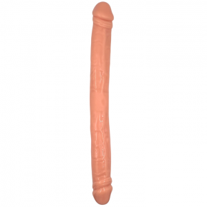 Двухголовый черный фаллоимитатор Long Double-Dong 44 см (иной угол)