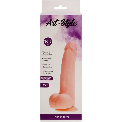 Фаллоимитатор с мошонкой на присоске Art Style 21 см