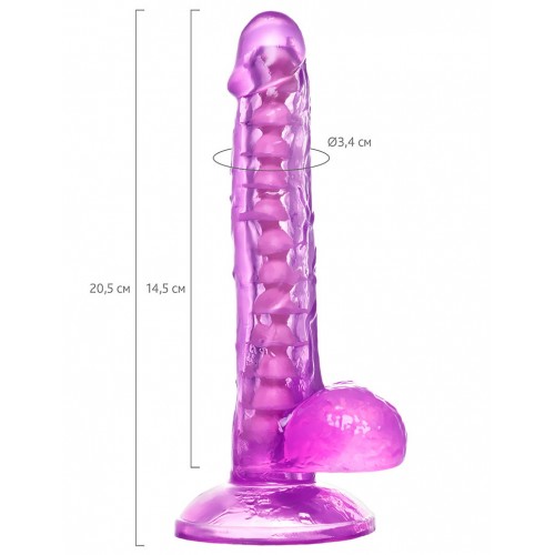 Реалистичный фаллоимитатор A-Toys by TOYFA Celiam, TPE, фиолетовый, 20,5 см