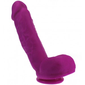 Большой пурпурный фаллоимитатор на присоске X-Men 22 см (иной угол)