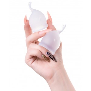 Набор менструальных чаш Satisfyer Feel Secure, прозрачный (иной угол)