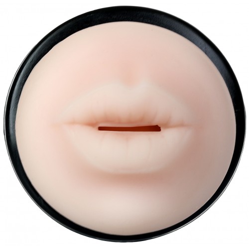 Мастурбатор,черный/телесный, рот, TOYFA A-Toys,24cm, 7,6 cm