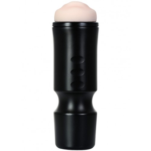 Мастурбатор,черный/телесный, рот, TOYFA A-Toys,24cm, 7,6 cm