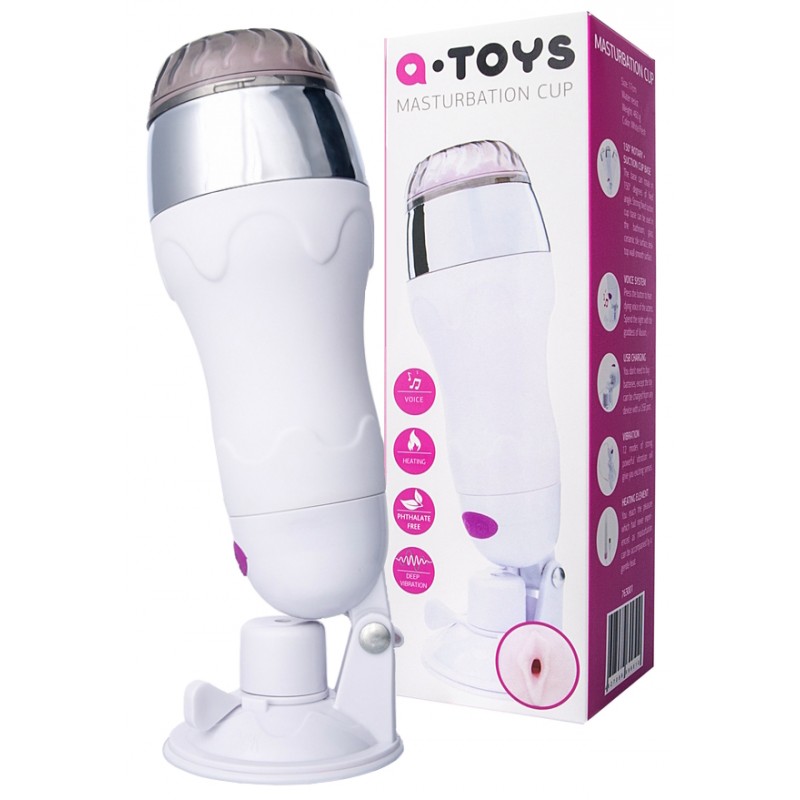 Реалистичный мастурбатор TOYFA A-toys с подогревом, TPR, 12 режимов вибрации