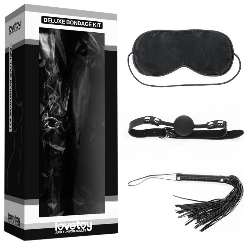 Набор для ролевых игр Deluxe Bondage Kit (маска, кляп, плеть)