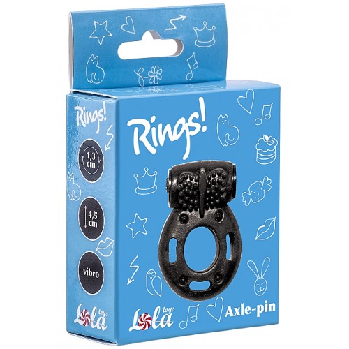 Эрекционное виброкольцо Rings Axle-Pin Black
