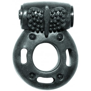 Эрекционное виброкольцо Rings Axle-Pin Black (иной угол)