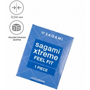 Презерватив супероблегающий Sagami Xtreme Feel Fit 1 шт (иной угол)