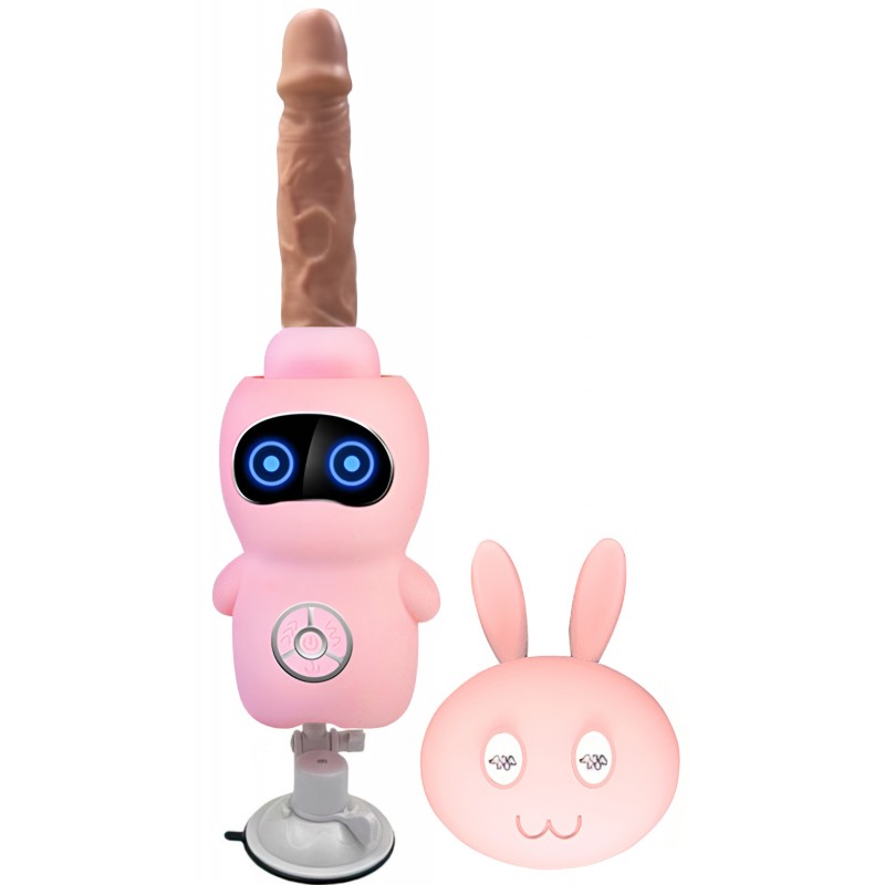 Компактная секс-машина King на присоске розовая