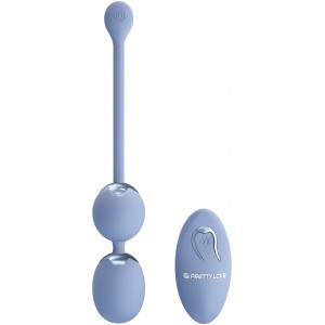 Вагинальные шарики с вибрацией Pretty Love Willie с пультом ДУ сиреневые (иной угол)