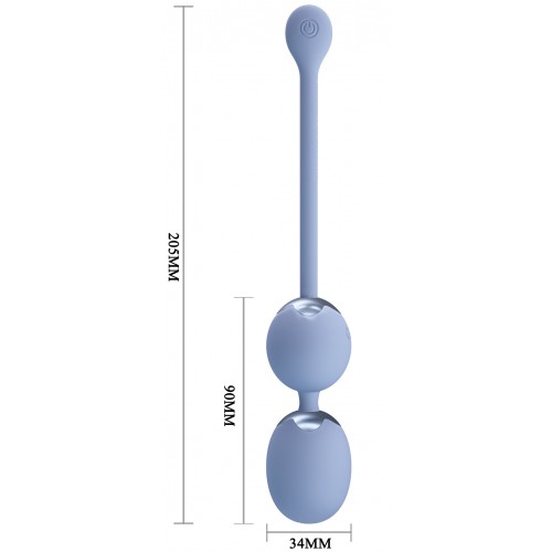 Вагинальные шарики с вибрацией Pretty Love Willie с пультом ДУ сиреневые