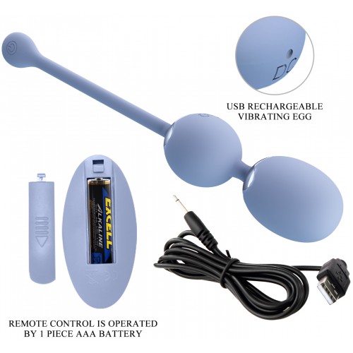 Вагинальные шарики с вибрацией Pretty Love Willie с пультом ДУ сиреневые