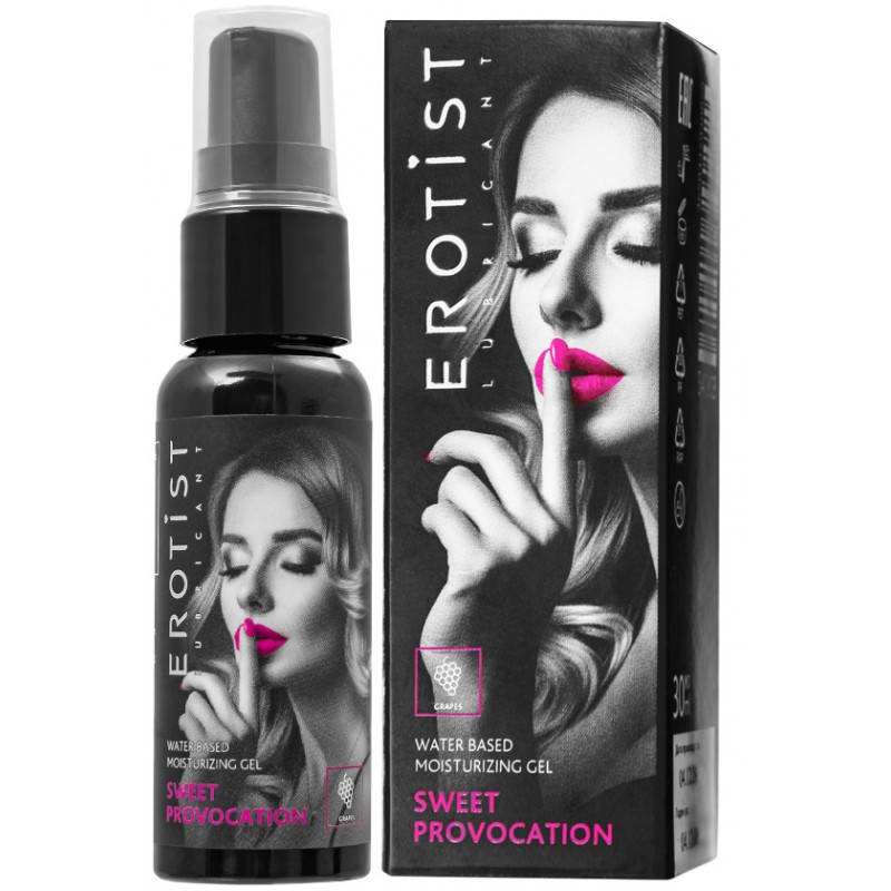 Съедобный гель Erotist SWEET PROVOCATION: GRAPES (Сладкая провокация со вкусом ВИНОГРАДА), 30мл