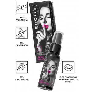 Съедобный гель Erotist SWEET PROVOCATION: GRAPES (Сладкая провокация со вкусом ВИНОГРАДА), 30мл (иной угол)