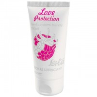 Съедобный лубрикант с ароматом малины Lola Games Love Protection Raspberry 50 мл