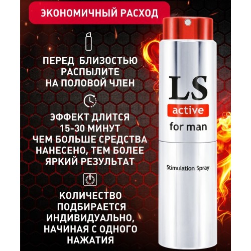 Спрей-стимулятор LoveSpray Active для мужчин 18 мл