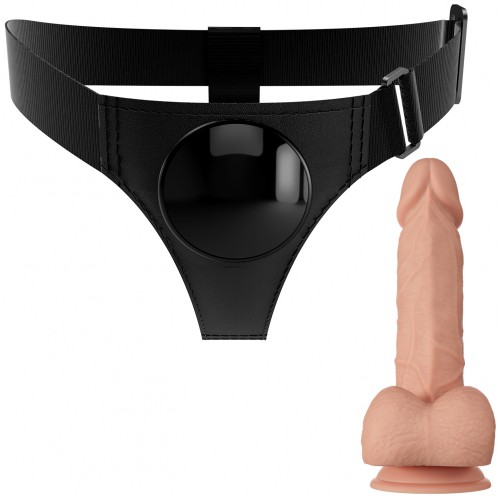 Реалистичный страпон на трусиках Pretty Love Harness Briefs Jerry 22 см