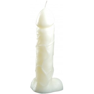 Белая фигурная свеча Фаворит 16 см (иной угол)