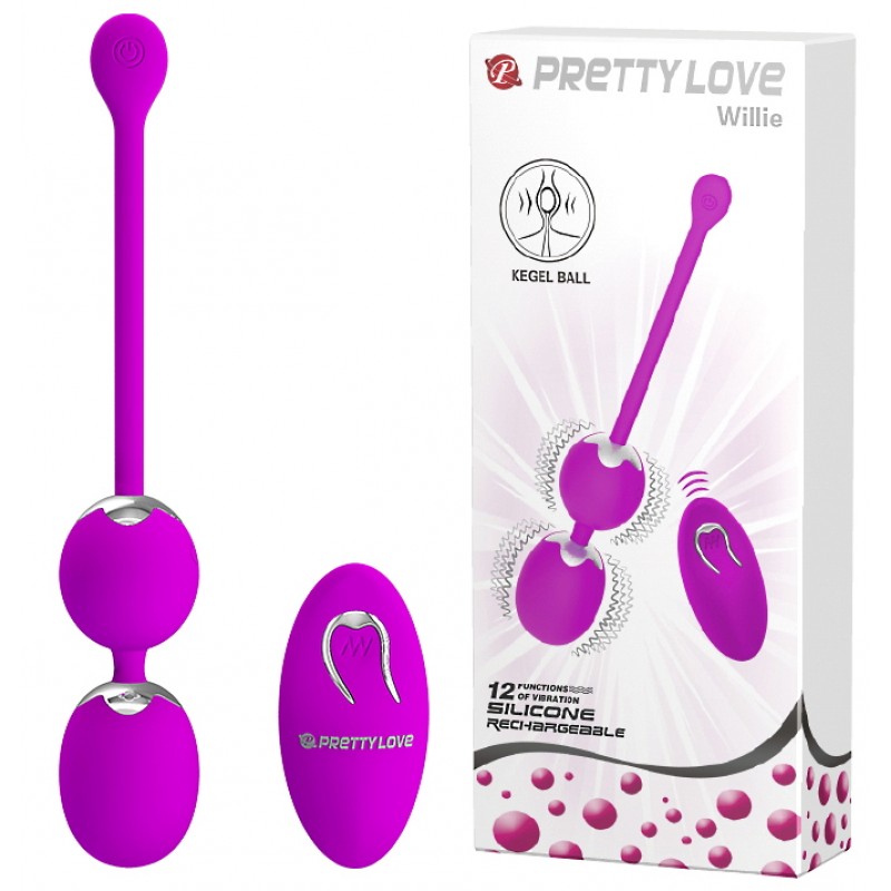 Вагинальные шарики с вибрацией Pretty Love Willie на дистанционном управлении 