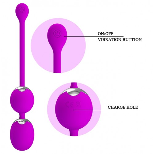 Вагинальные шарики с вибрацией Pretty Love Willie на дистанционном управлении 