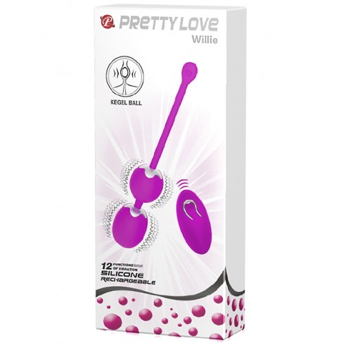 Вагинальные шарики с вибрацией Pretty Love Willie на дистанционном управлении 